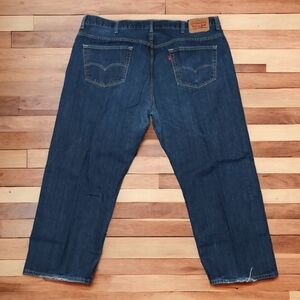 Levis 559 Jeans Relaxed Straight Leg Denim Blue Pants Dark Wash Men Size 48x28